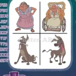 Disney Pixar Coco Abuelita Elena Mama Coco Dante Xolo Dog Family Characters - Filled Embroidery Design - Instant Download