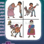 Disney Pixar Coco Abuelita Miguel Dante Mama Imelda Family Musical Journey Collection - Filled Embroidery Design - Instant Download