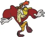 Darkwing Duck Superhero Duck Action Poses Red Cape Lets Get Dangerous Bundle - Filled Embroidery Design - 2182