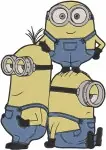 Despicable Me Minions Stu Kevin Bob Trio Poses Goofy Henchmen Coon Set - Filled Embroidery Design - 2211