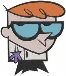 Dexters Laboratory Dexter And Dee Dee Sibling Antics Lab Experiments Coon - Filled Embroidery Design - 2220