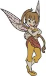 Disney Fairies Fawn Animal Talent Fairy Various Flying And Standing Poses Brown Hair Collection - Filled Embroidery Design - 2265