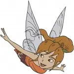 Disney Fairies Fawn With Gruff Beast Animal Fairy And Mysterious Creature - Filled Embroidery Design - 2270