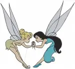 Disney Fairies Vidia Fawn Rosetta Tinker Bell Silvermist Interacting Friends Bundle - Filled Embroidery Design - 2283