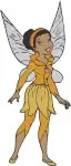 Disney Fairies Iridessa Light Fairy Various Poses Yellow Dress Pixie Hollow Collection - Filled Embroidery Design - 2289