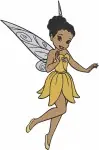 Disney Fairies Iridessa Light Talent Fairy Yellow Dress Various Bright Poses - Filled Embroidery Design - 2296