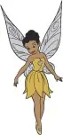 Disney Fairies Iridessa Light Talent Fairy Yellow Dress Various Bright Poses - Filled Embroidery Design - 2297