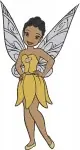 Disney Fairies Iridessa Light Talent Fairy Yellow Dress Various Bright Poses - Filled Embroidery Design - 2298