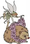 Disney Fairies Various Pixie Hollow Fairies Bess Lily Garden And Male Fairy - Filled Embroidery Design - 2301