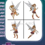 Disney Fairies Fawn Animal Talent Fairy Standing Poses Kind Nature Lover Set - Filled Embroidery Design - Instant Download