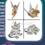 Disney Fairies Fawn With Gruff Beast Animal Fairy And Mysterious Creature - Filled Embroidery Design - Instant Download