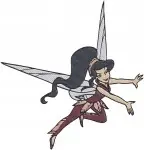 Disney Fairies Vidia The Fast Flying Fairy Portraits And Dynamic Character Poses - Filled Embroidery Design - 2318
