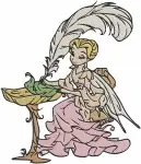 Disney Fairies Rosetta Queen Clarion Flowers Tinker Bell And Terence Clock - Filled Embroidery Design - 2330