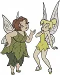 Disney Fairies Fairy Mary And Queen Clarion Interactions And Regal Fairy Poses - Filled Embroidery Design - 2334