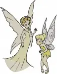 Disney Fairies Fairy Mary And Queen Clarion Interactions And Regal Fairy Poses - Filled Embroidery Design - 2335