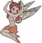 Disney Fairies Rosetta Garden Talent Fairy Various Graceful And Charming Poses - Filled Embroidery Design - 2342