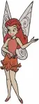 Disney Fairies Rosetta Garden Talent Fairy Various Graceful And Charming Poses - Filled Embroidery Design - 2344