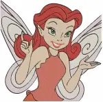 Disney Fairies Rosetta Garden Talent Fairy Various Graceful And Charming Poses - Filled Embroidery Design - 2345