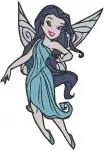 Disney Fairies Silvermist Water Talent Fairy Graceful Flying And Posing Collection - Filled Embroidery Design - 2385