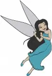 Disney Fairies Silvermist In Her Signature Blue Attire Elegant Fairy Poses - Filled Embroidery Design - 2386