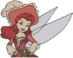 Disney Fairies Zarina Pirate Fairy Rosetta Garden Fairy And Group Flying Shot - Filled Embroidery Design - 2390
