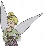 Disney Fairies Zarina Pirate Fairy Rosetta Garden Fairy And Group Flying Shot - Filled Embroidery Design - 2392