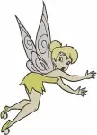 Tinker Bell - Disney Fairies - Graceful Flight And Green Dress - Bundle - Filled Embroidery Design - 2412