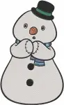 Doc Mcstuffins - Chilly The Snowman - Lambie - Stuffy - Winter Friends Group - Filled Embroidery Design - 2458