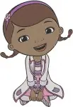 Doc Mcstuffins - Kind Toy Doctor Dottie - Caring Poses Collection - Cut Files - Filled Embroidery Design - 2475