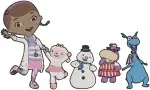 Doc Mcstuffins - Doc - Lambie - Chilly - Stuffy - Findo The Dog - Clinic Friends - Filled Embroidery Design - 2477