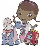 Doc Mcstuffins - Doc - Lambie - Chilly - Stuffy - Findo The Dog - Clinic Friends - Filled Embroidery Design - 2478