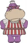 Doc Mcstuffins - Squeakers The Fish Toy - Hallie The Hippo Nurse - Clinic Helpers - Filled Embroidery Design - 2481