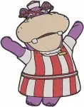 Doc Mcstuffins - Hallie The Hippo - Valentine He Toy - Caring Friends Design - Filled Embroidery Design - 2485