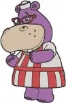 Doc Mcstuffins - Hallie The Hippo - Valentine He Toy - Caring Friends Design - Filled Embroidery Design - 2486