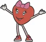 Doc Mcstuffins - Hallie The Hippo - Valentine He Toy - Caring Friends Design - Filled Embroidery Design - 2487