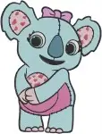 Doc Mcstuffins - Kiko The Koala - Ballerina Toy Friend - Lambie The Lamb - Playtime - Filled Embroidery Design - 2488
