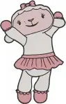 Doc Mcstuffins - Kiko The Koala - Ballerina Toy Friend - Lambie The Lamb - Playtime - Filled Embroidery Design - 2489