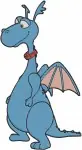 Dragon Tales - Ord The Blue Dragon - Multiple Poses - Coon Character - Filled Embroidery Design - 2500