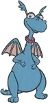 Dragon Tales - Ord The Blue Dragon - Multiple Poses - Coon Character - Filled Embroidery Design - 2502