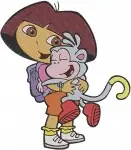 Dora The Explorer - Dora And Boots - Happy Exploring Friends - Design Set - Filled Embroidery Design - 2519