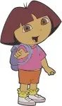 Dora The Explorer - Dora - Boots - Diego - Green Dragon Friend - Adventure Group - Filled Embroidery Design - 2523