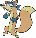 Dora The Explorer - Dora And Mami - Swiper The Fox - Fifi The Pink Fox - Character Collection - Filled Embroidery Design - 2529