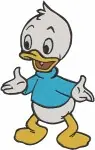 Disney Ducktales Huey Dewey Louie Duckling Poses Standing Pointing Running Surprised Collection - Filled Embroidery Design - 2540