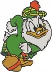 Disney Ducktales Scrooge Mcduck Winter Christmas Attire Wreath Festive Holiday Duck Set - Filled Embroidery Design - 2564