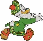 Disney Ducktales Scrooge Mcduck Winter Christmas Attire Wreath Festive Holiday Duck Set - Filled Embroidery Design - 2566