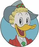 Disney Ducktales Scrooge Mcduck Winter Christmas Attire Wreath Festive Holiday Duck Set - Filled Embroidery Design - 2567