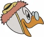 Disney Ducktales Launchpad Mcquack Pilot Poses Close Up Flying Plane Adventure Collection - Filled Embroidery Design - 2570