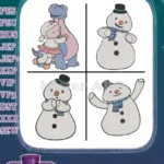 Doc Mcstuffins - Chilly The Snowman - Lambie - Stuffy - Winter Friends Group - Filled Embroidery Design - Instant Download