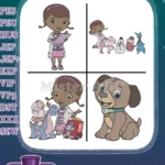 Doc Mcstuffins - Doc - Lambie - Chilly - Stuffy - Findo The Dog - Clinic Friends - Filled Embroidery Design - Instant Download