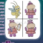 Doc Mcstuffins - Squeakers The Fish Toy - Hallie The Hippo Nurse - Clinic Helpers - Filled Embroidery Design - Instant Download